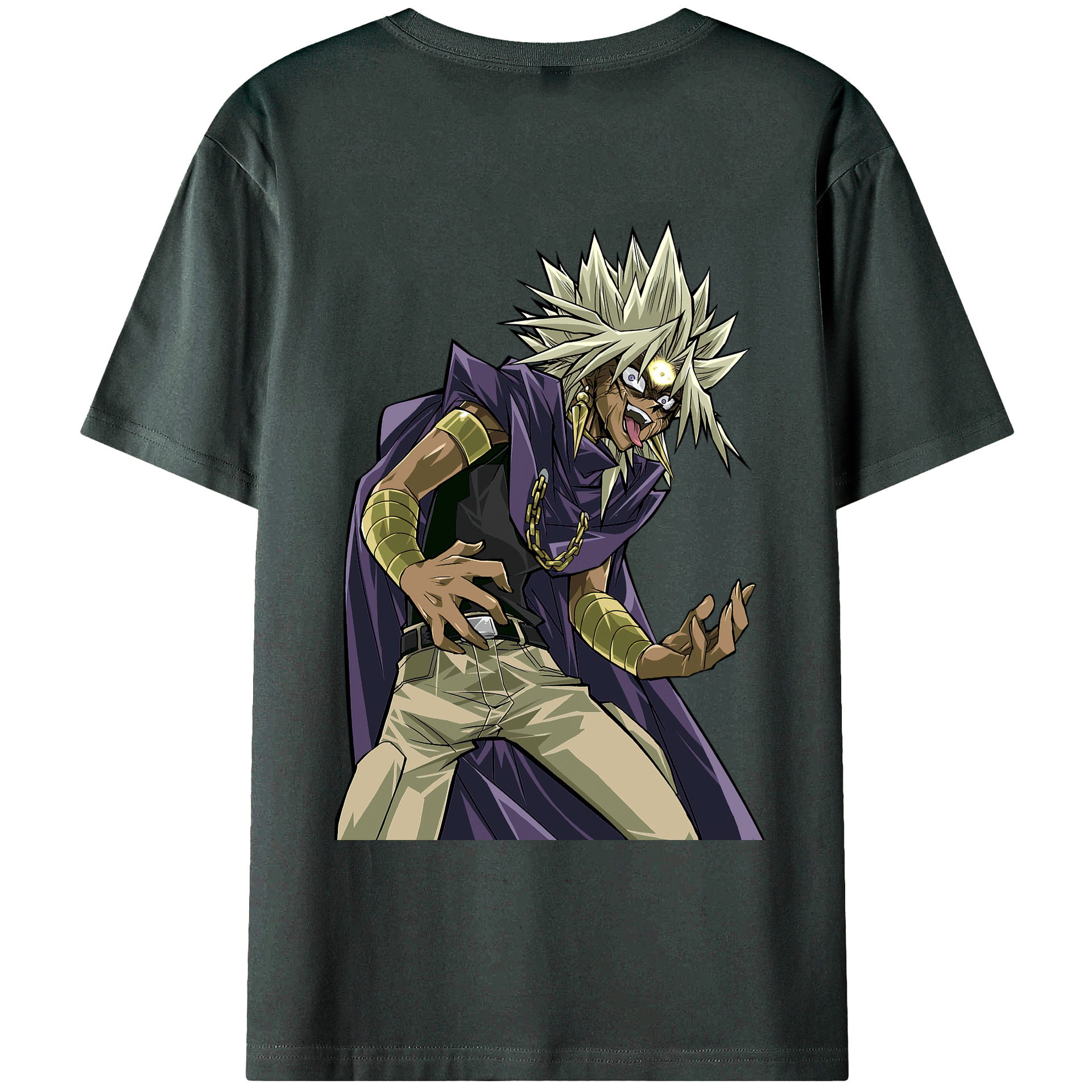 （画像用） 遊☆戯☆王 Yu-Gi-Oh! 綿100％ メンズ半袖Tシャツ（バックプリント） 通気性